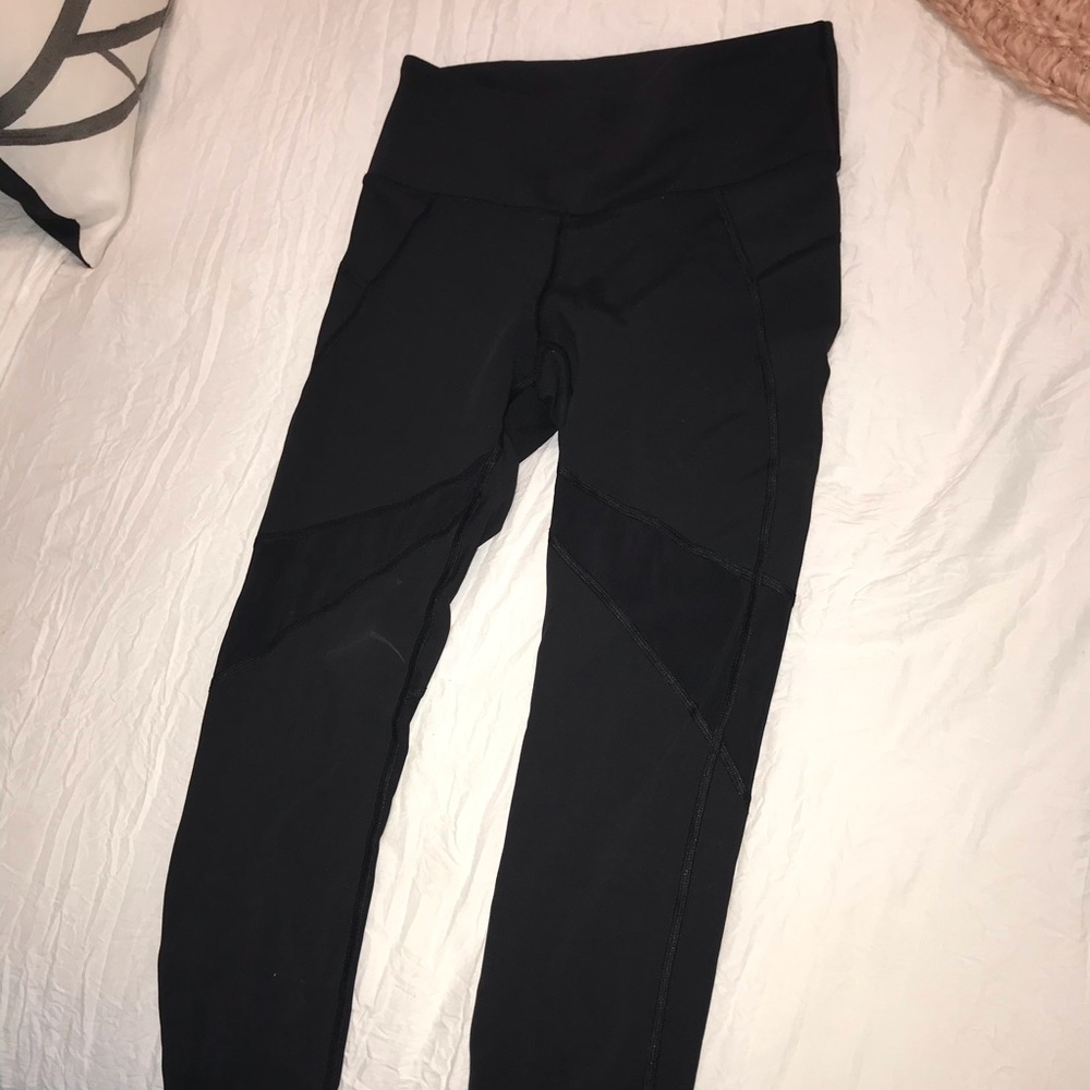 Athleta sheer black leggings
